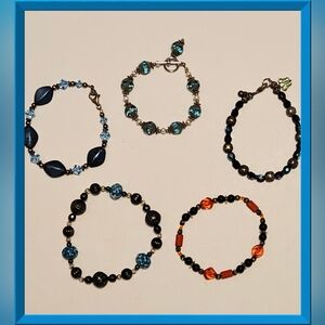 Assorted Multi-Color Beaded Bracelet Bundle
